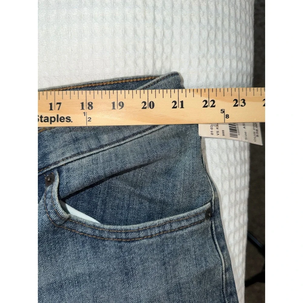 Wrangler Athletic Fit Jeans Mens 42x32 Blue Stretch Denim